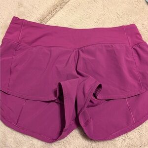 lululemon athletica Magenta Athletic speed up Shorts sz 4